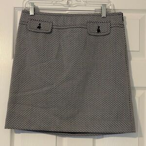 LOFT Black and White Pencil Skirt